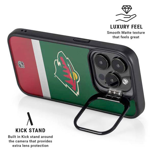 NHL Minnesota Wild Jersey iPhone 16 Pro Kickstand Case